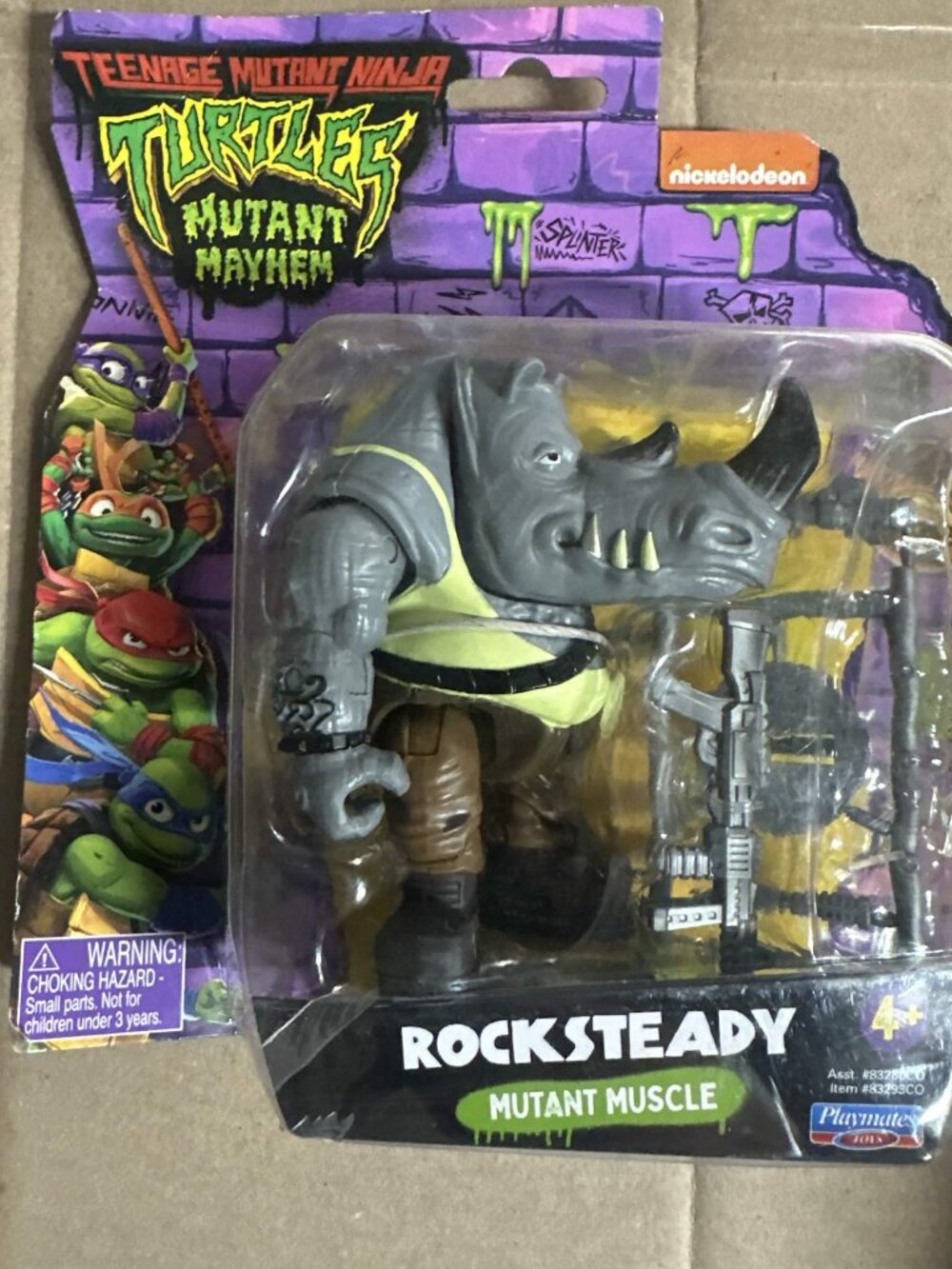 New Teenage Mutant Ninja Turtles TMNT Mutant Mayhem Rocksteady Action Figure